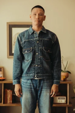 Coats, Jackets, And Vests<Fullcount 2050-2102 - "Fear of The Dark" Type 2 Denim Jacket - Indigo Blue