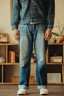 Denim<Fullcount 1344-0105 - "More Than Real" Wide Denim - Indigo Blue
