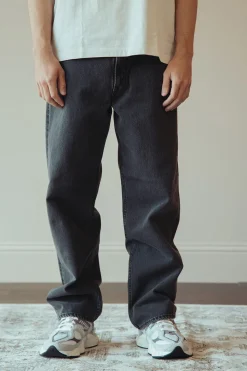 Denim<orSlow 101 Dad's Fit Denim - Black Denim Stone