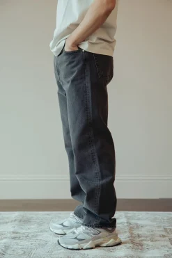 Denim<orSlow 101 Dad's Fit Denim - Black Denim Stone