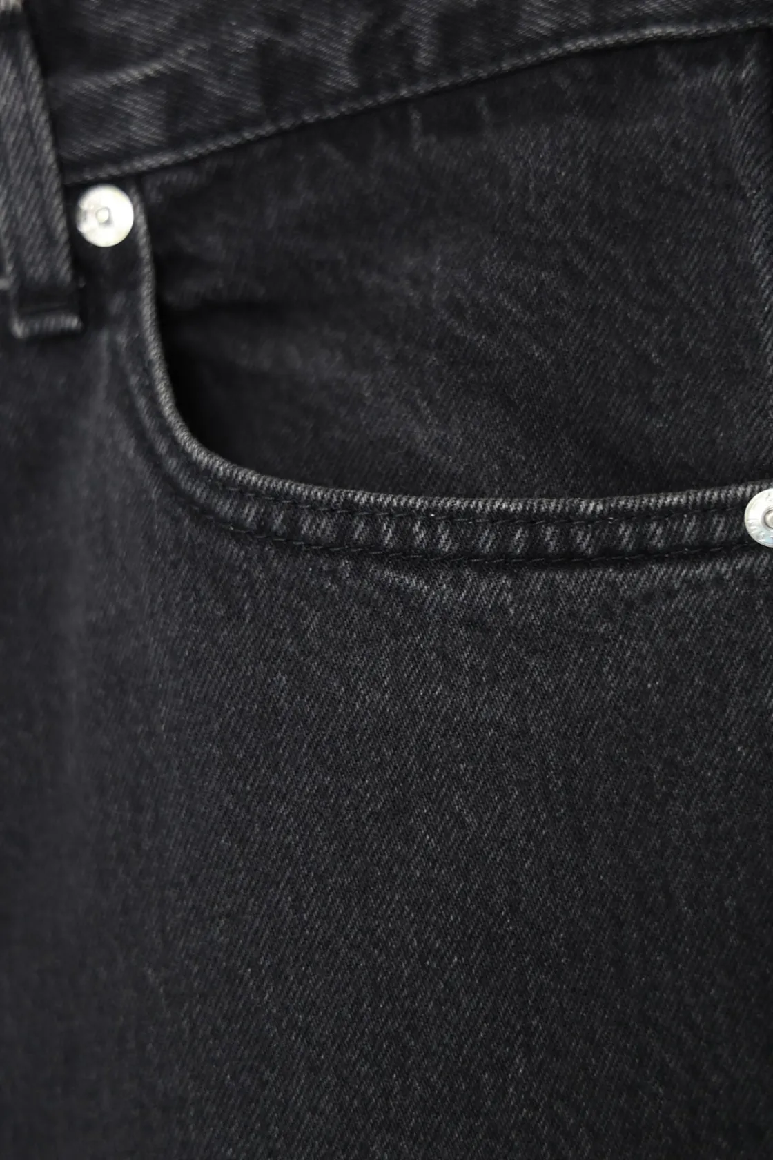 Denim<orSlow 101 Dad's Fit Denim - Black Denim Stone