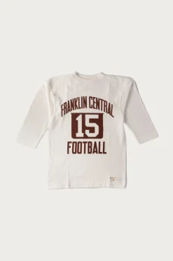 Shirts<Warehouse & Co. 3/4 Sleeve Football Tee Franklin Central - Off White