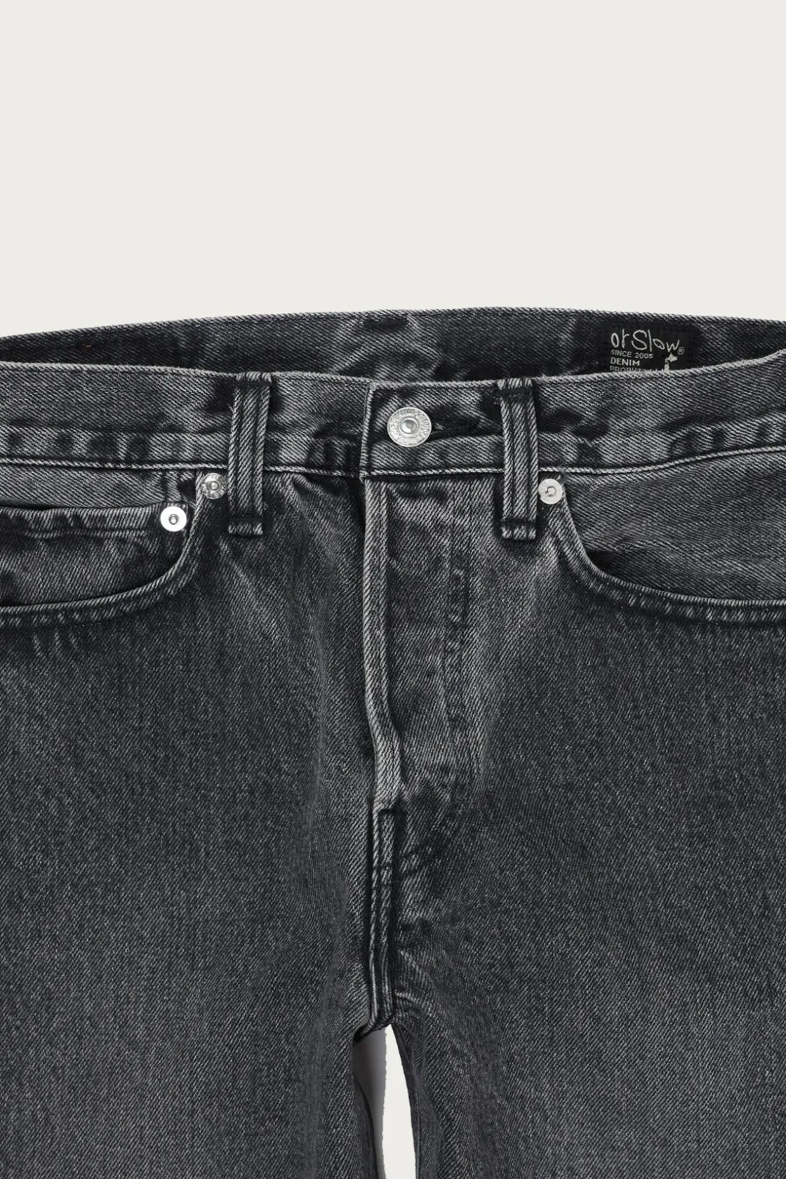 Denim<orSlow 105 Standard Denim - Black Denim Stone