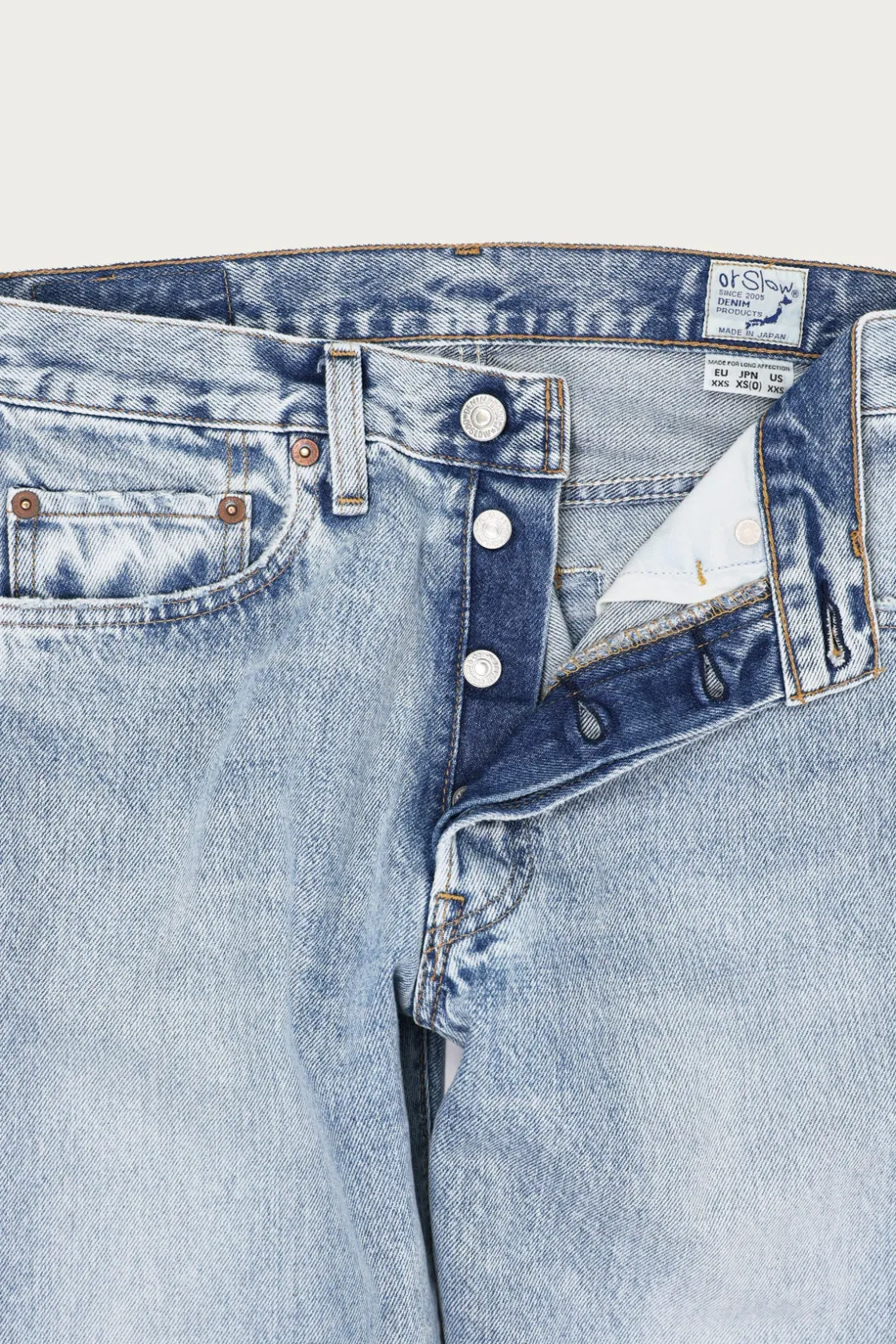 Denim<orSlow 105 Standard Denim - 90's Sky Blue