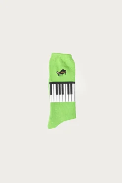 Accessories<Kapital 84 Yarns PIANO Embroidery Socks - Light Green