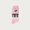 Accessories<Kapital 84 Yarns PIANO Embroidery Socks - Pink