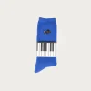 Accessories<Kapital 84 Yarns PIANO Embroidery Socks - Blue