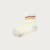 Accessories<Rototo Allrounder "2 Stripe Merino Crew" - Purple/Yellow