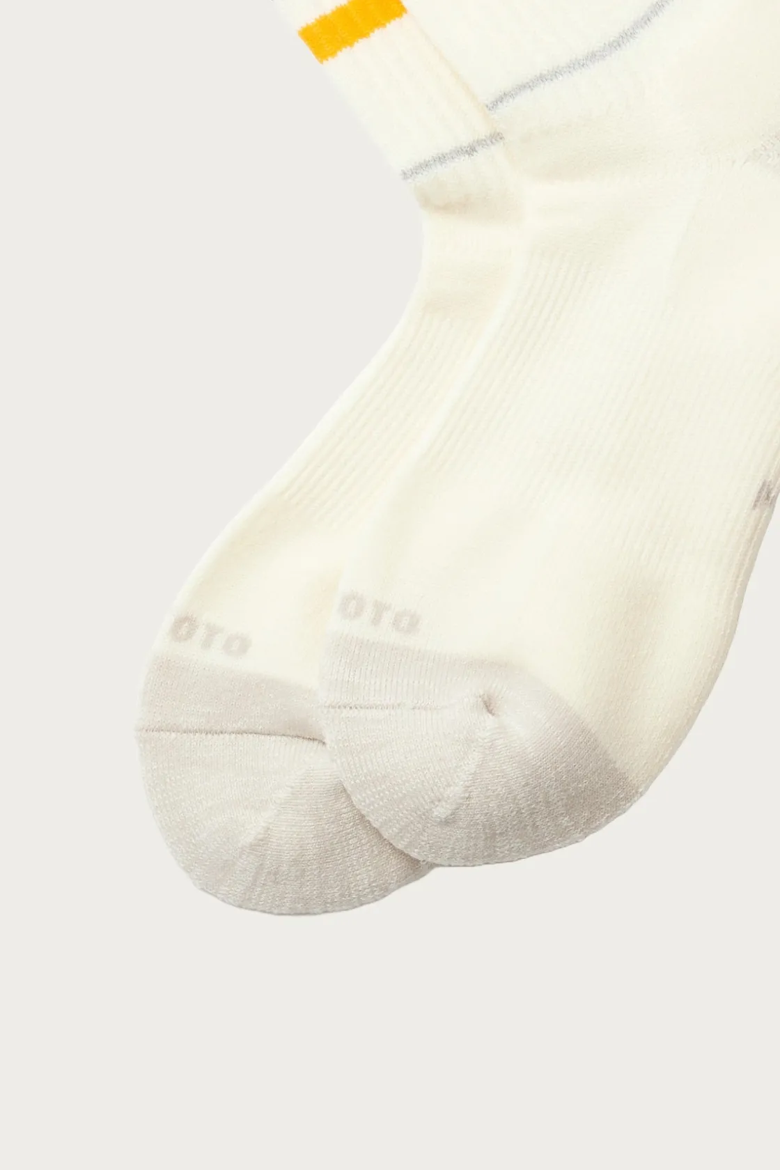 Accessories<Rototo Allrounder "2 Stripe Merino Crew" - Purple/Yellow