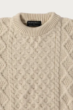 Sweaters<Gloverall Aran Jumper - Ecru