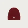 Accessories<Stüssy Basic Cuff Beanie - Dark Red