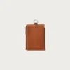 Accessories<Niceness Bay Ray Zip Card Case - Cognac