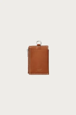 Accessories<Niceness Bay Ray Zip Card Case - Cognac