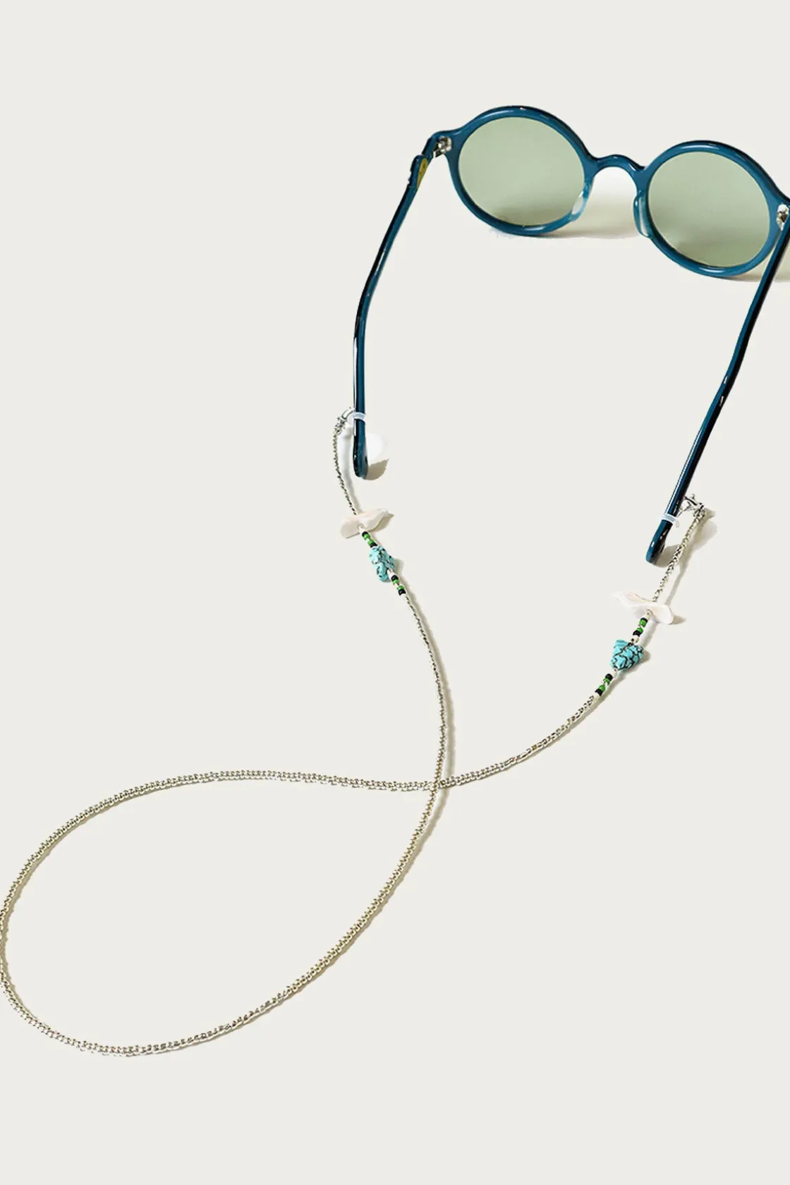 Accessories<Kapital Beads Eyeglass Holder Strap - Silver
