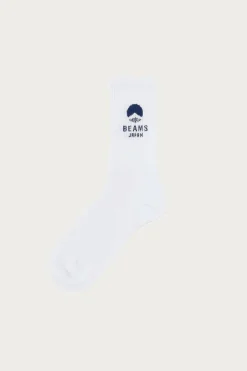 Accessories<Beams Japan Beams Logo Socks - White/Blue