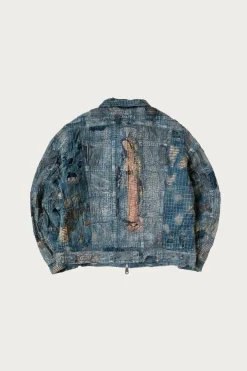 Coats, Jackets, And Vests<Kapital BORO ZIP UP Blouson (VIRGIN MARY) - Indigo