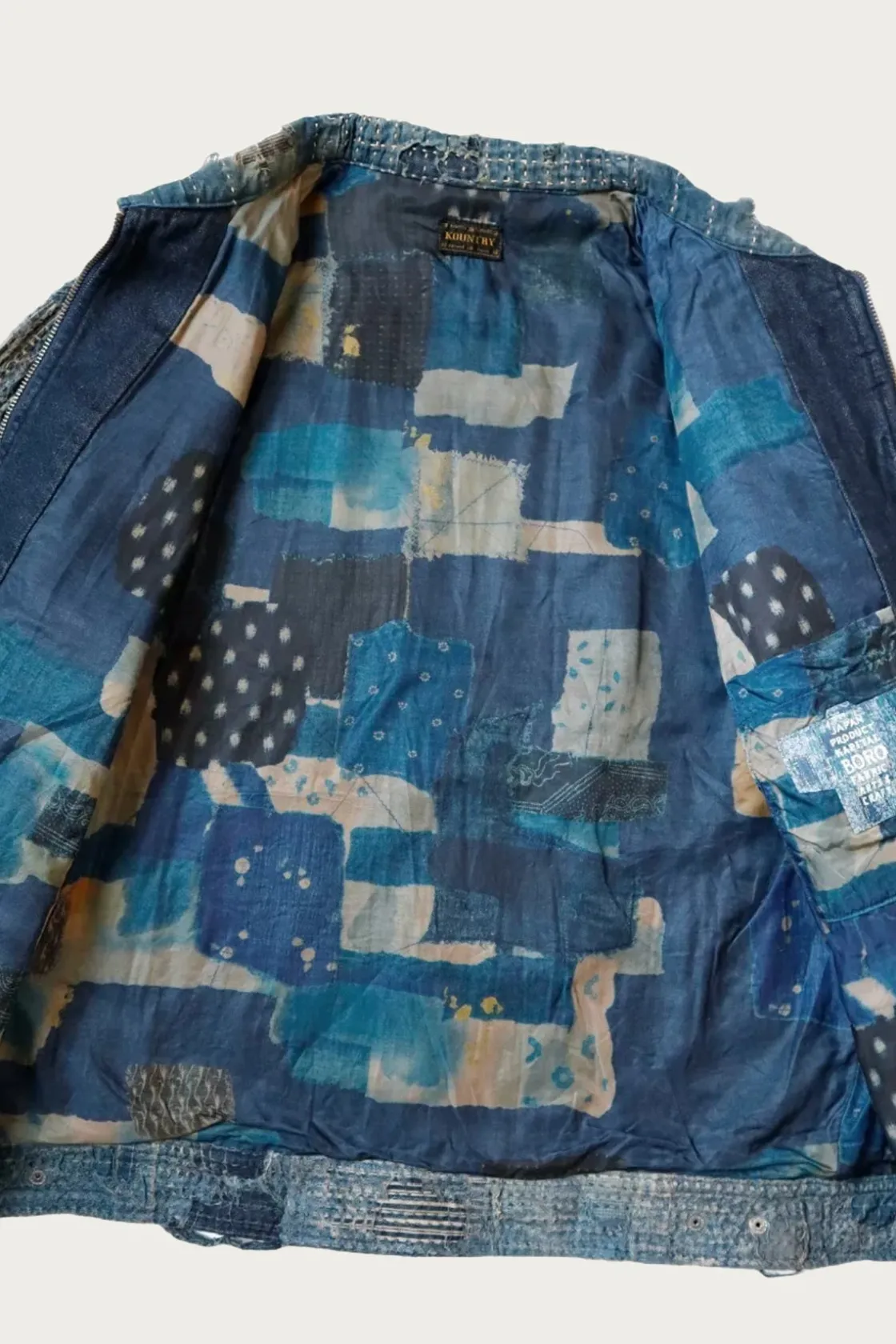 Coats, Jackets, And Vests<Kapital BORO ZIP UP Blouson (VIRGIN MARY) - Indigo