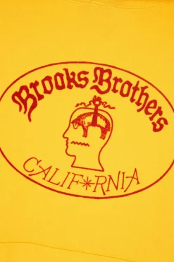 Tees And Sweats<Brain Dead x Brooks Brothers California Logo Hoodie - Yellow