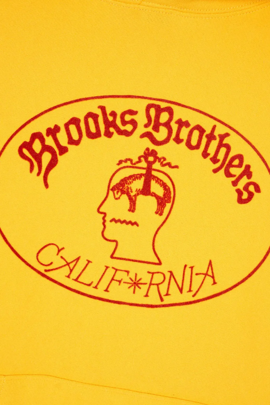 Tees And Sweats<Brain Dead x Brooks Brothers California Logo Hoodie - Yellow