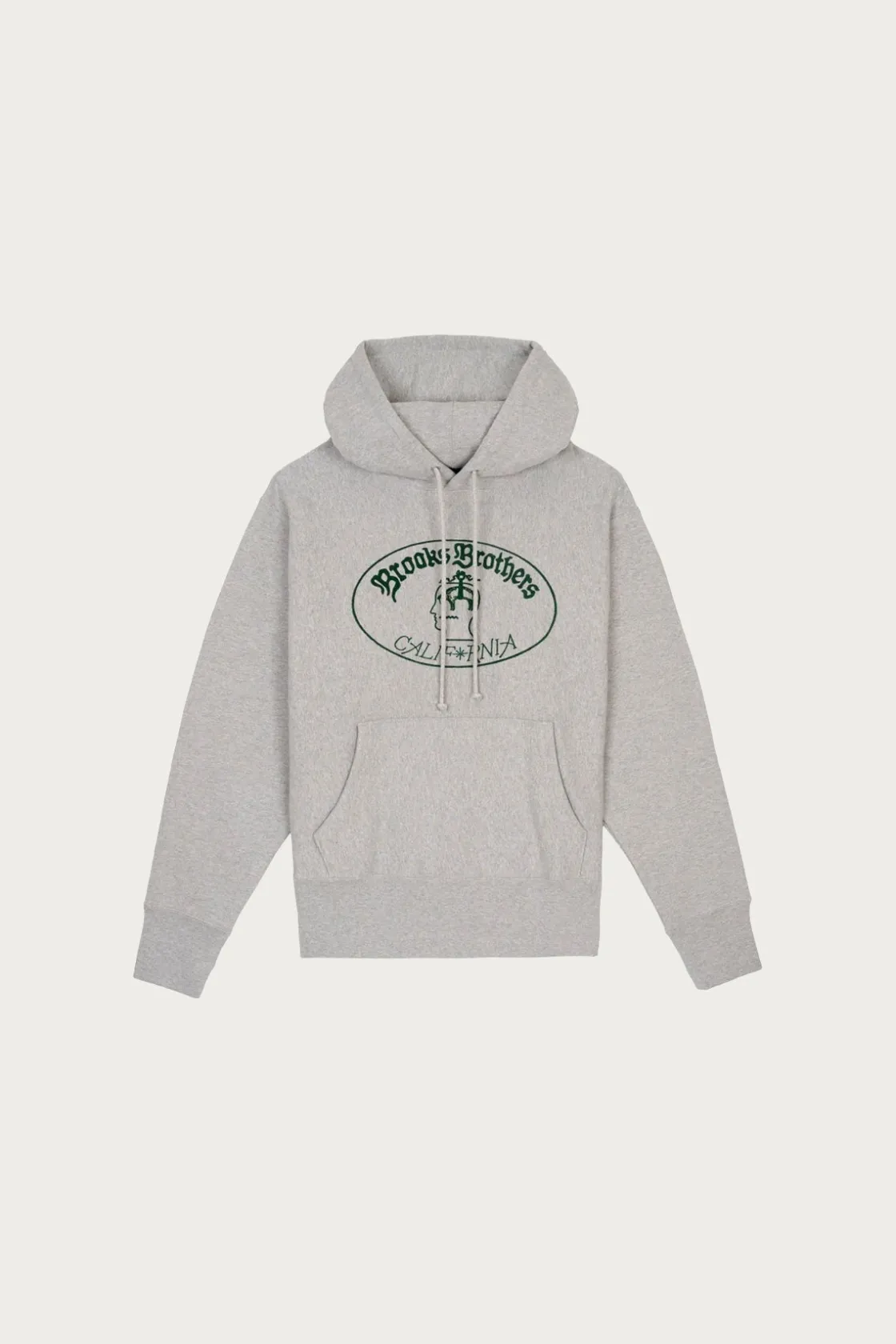 Tees And Sweats<Brain Dead x Brooks Brothers California Logo Hoodie - Heather Gray