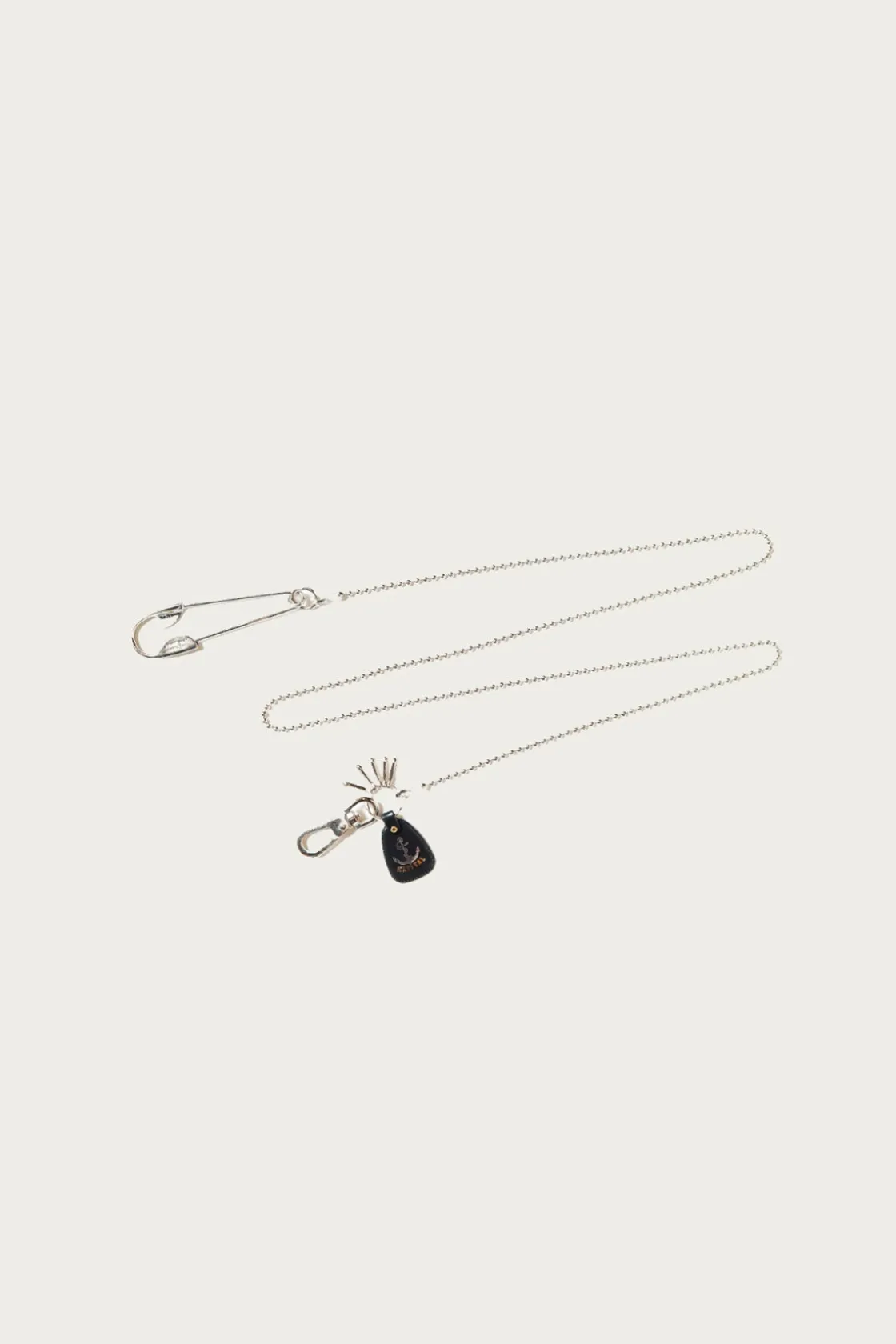 Accessories<Kapital Brass Anchor Snood Chain - Silver