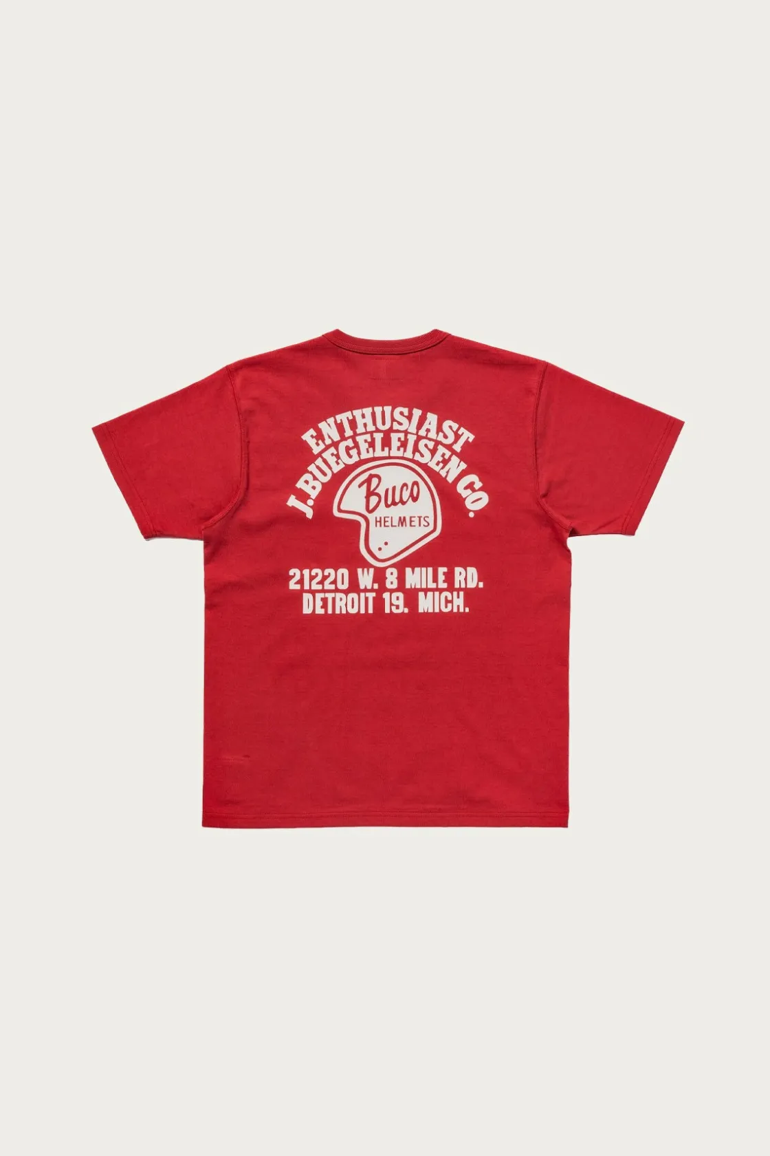 Tees And Sweats<The Real McCoys Buco Tee/Enthusiast - Red