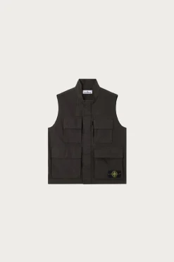 Coats, Jackets, And Vests<Stone Island Canvas Weave Cotton Utility Vest - Washed Black