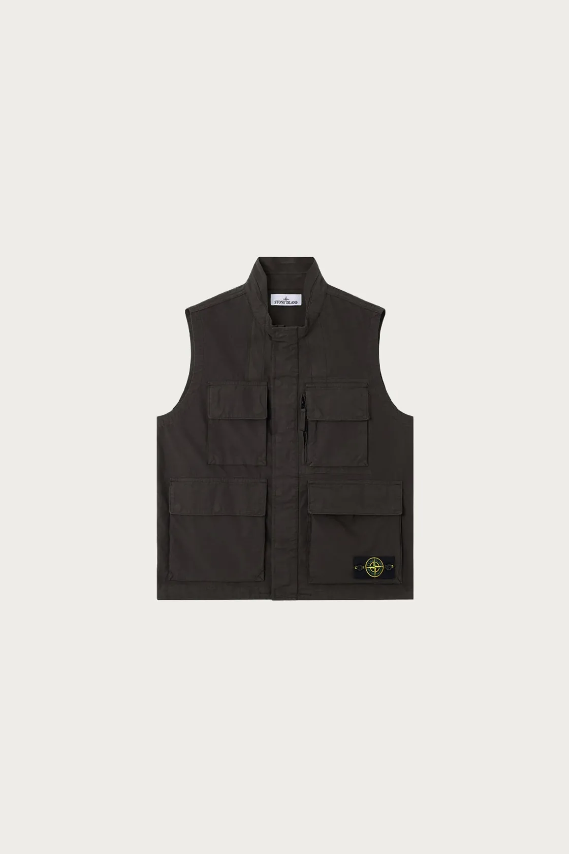 Coats, Jackets, And Vests<Stone Island Canvas Weave Cotton Utility Vest - Washed Black