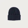 Accessories<Beams Plus Cashmere Rib Watch Cap - Navy