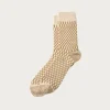 Accessories<Rototo Checkerboard Pattern Socks - Khaki