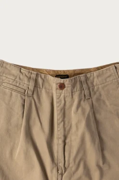 Pants<Kapital Chino High Waisted NIME Pants (CACTUS Embroidery) - Beige