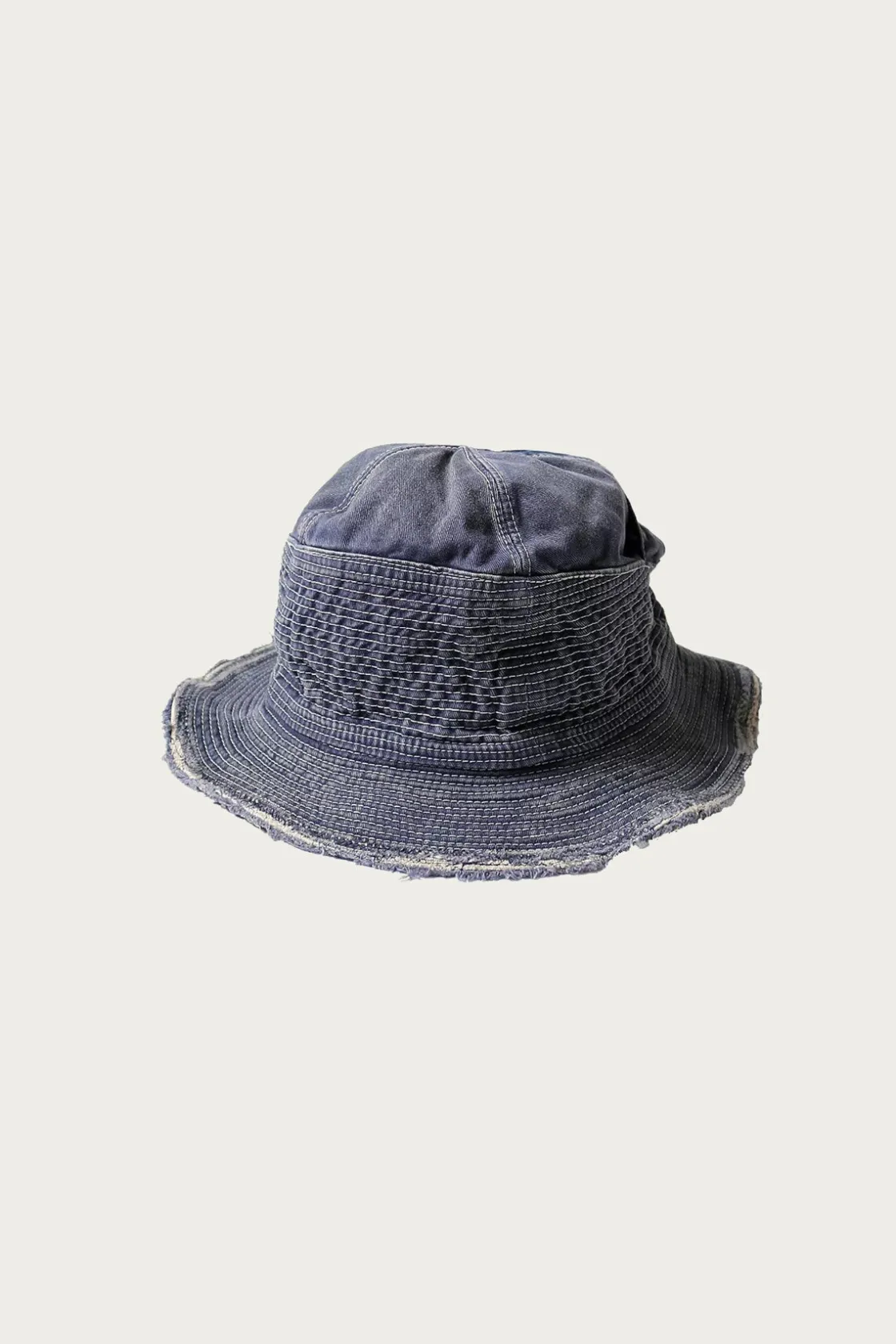Accessories<Kapital Chino THE OLD MAN AND THE SEA HAT (CRASH REMAKE) - Navy