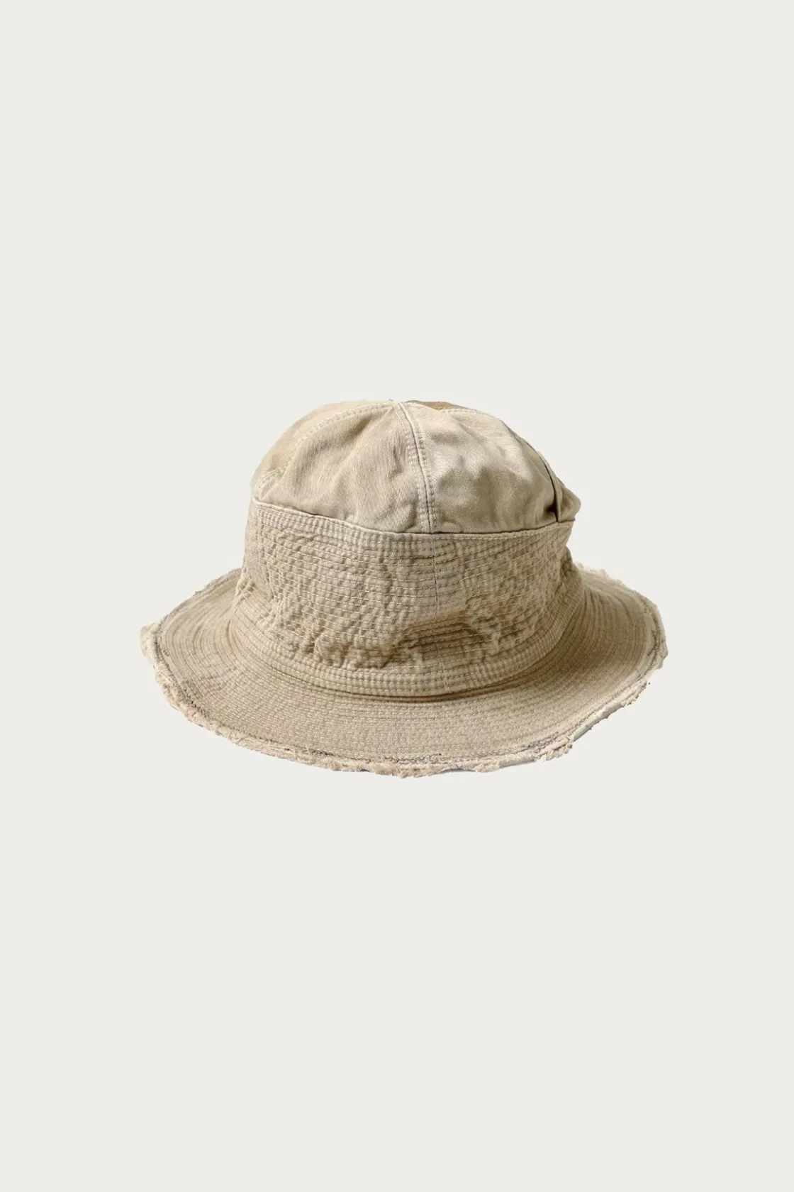 Accessories<Kapital Chino THE OLD MAN AND THE SEA HAT (CRASH REMAKE) - Beige