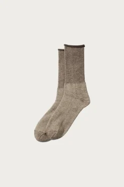 Accessories<Rototo City Socks - Gray/Dark Brown