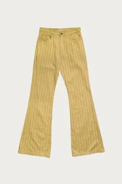 Pants<Kapital Cotton Linen GIBSON Stripe 5P FRISKO - Gold