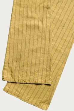 Pants<Kapital Cotton Linen GIBSON Stripe 5P FRISKO - Gold