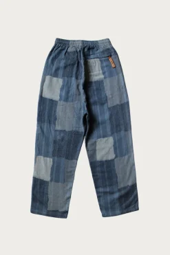 Pants<Kapital Cotton Linen TUGIHAGI EASY Pants - Navy