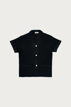 Shirts<The Real McCoys Cotton Pile Beach Shirt - Black