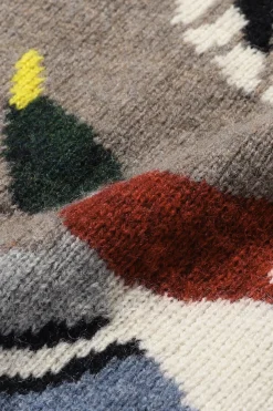 Sweaters<Beams Plus Crew Intarsia Duck Pattern - Beige