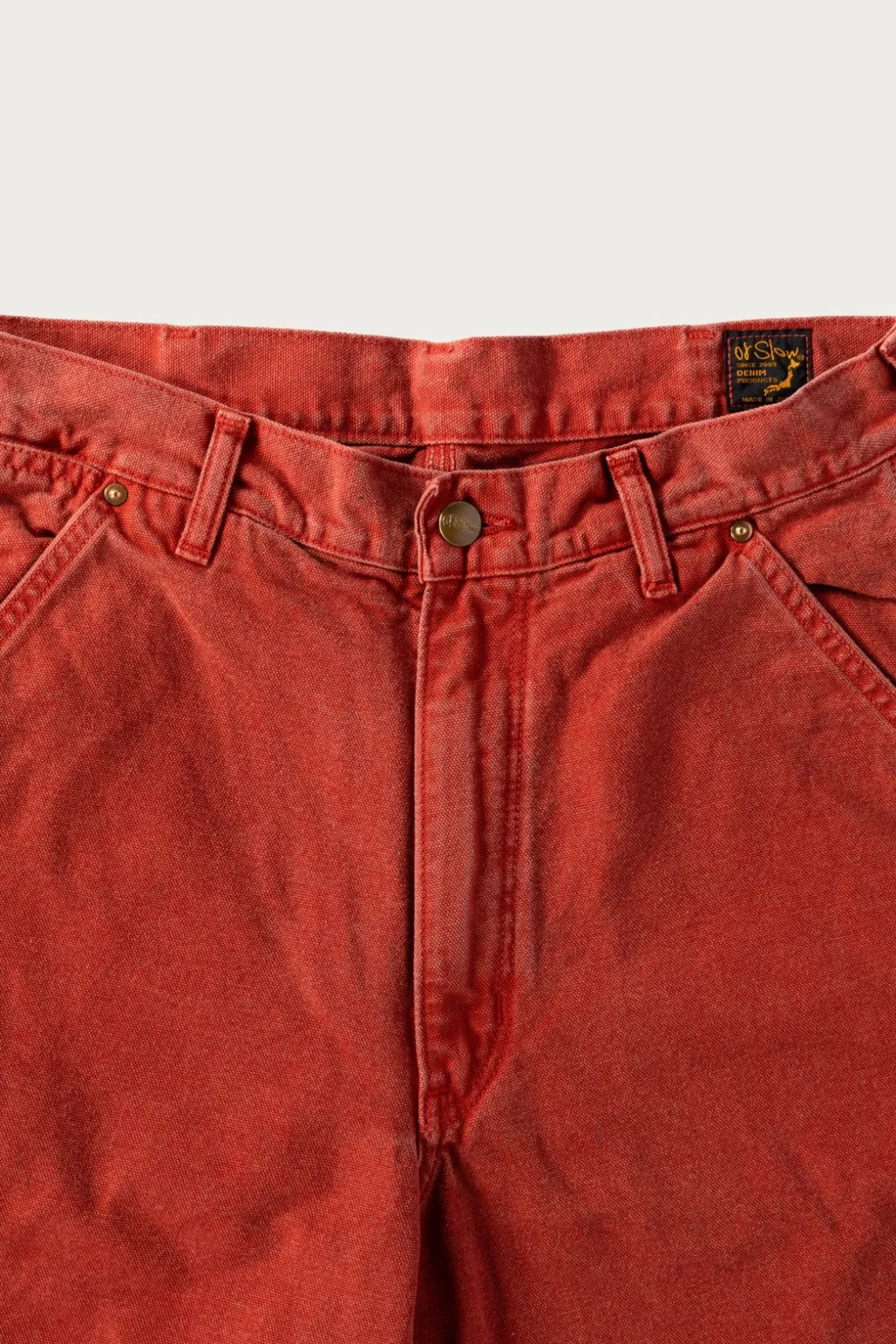 Pants<orSlow Dad's Fit Oxford Painter Pants - Red