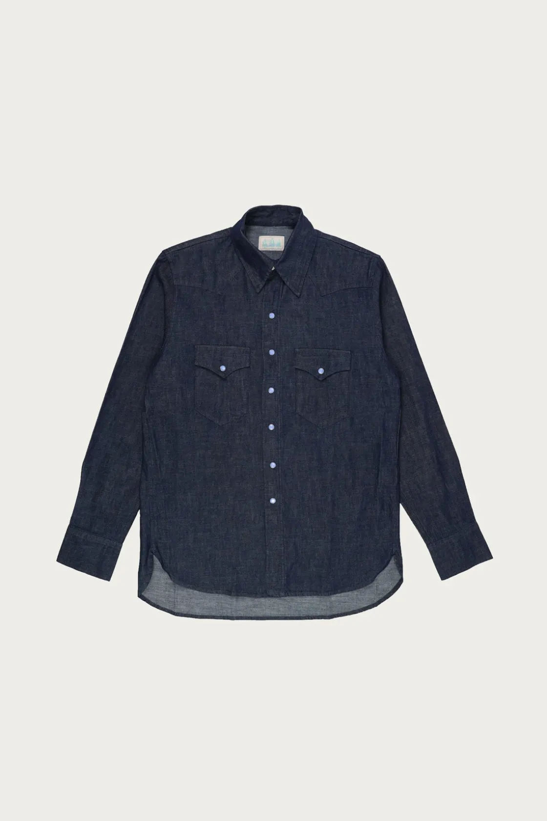 Shirts<Wythe Denim Pearlsnap Shirt - Rinsed Indigo