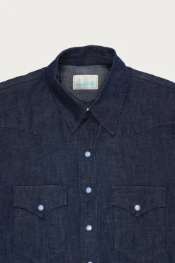 Shirts<Wythe Denim Pearlsnap Shirt - Rinsed Indigo