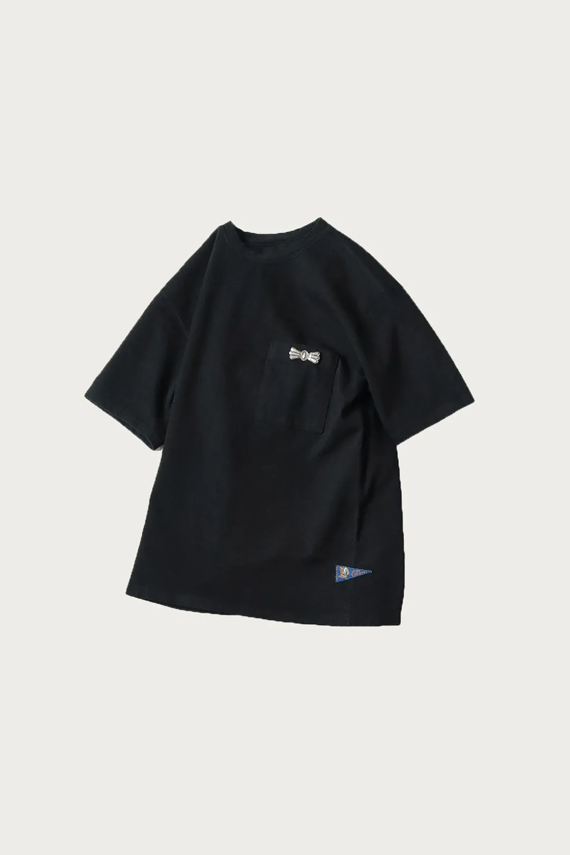 Tees And Sweats<Kapital 16/-Dense Jersey Butterfly Concho Pocket T - Black