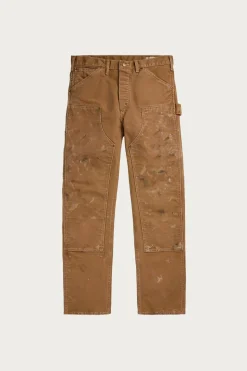 Pants<RRL Engineer Fit Distressed Carpenter Pant - Khaki