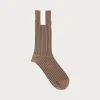 Accessories<Beams Japan fennica Rib Socks - Cafe/Moss Green