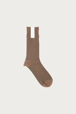 Accessories<Beams Japan fennica Rib Socks - Cafe/Moss Green