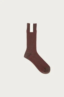 Accessories<Beams Japan fennica Rib Socks - Light Brown/Renga
