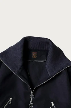 Coats, Jackets, And Vests<Kapital Flannel ZIP Beacon Blouson - Navy