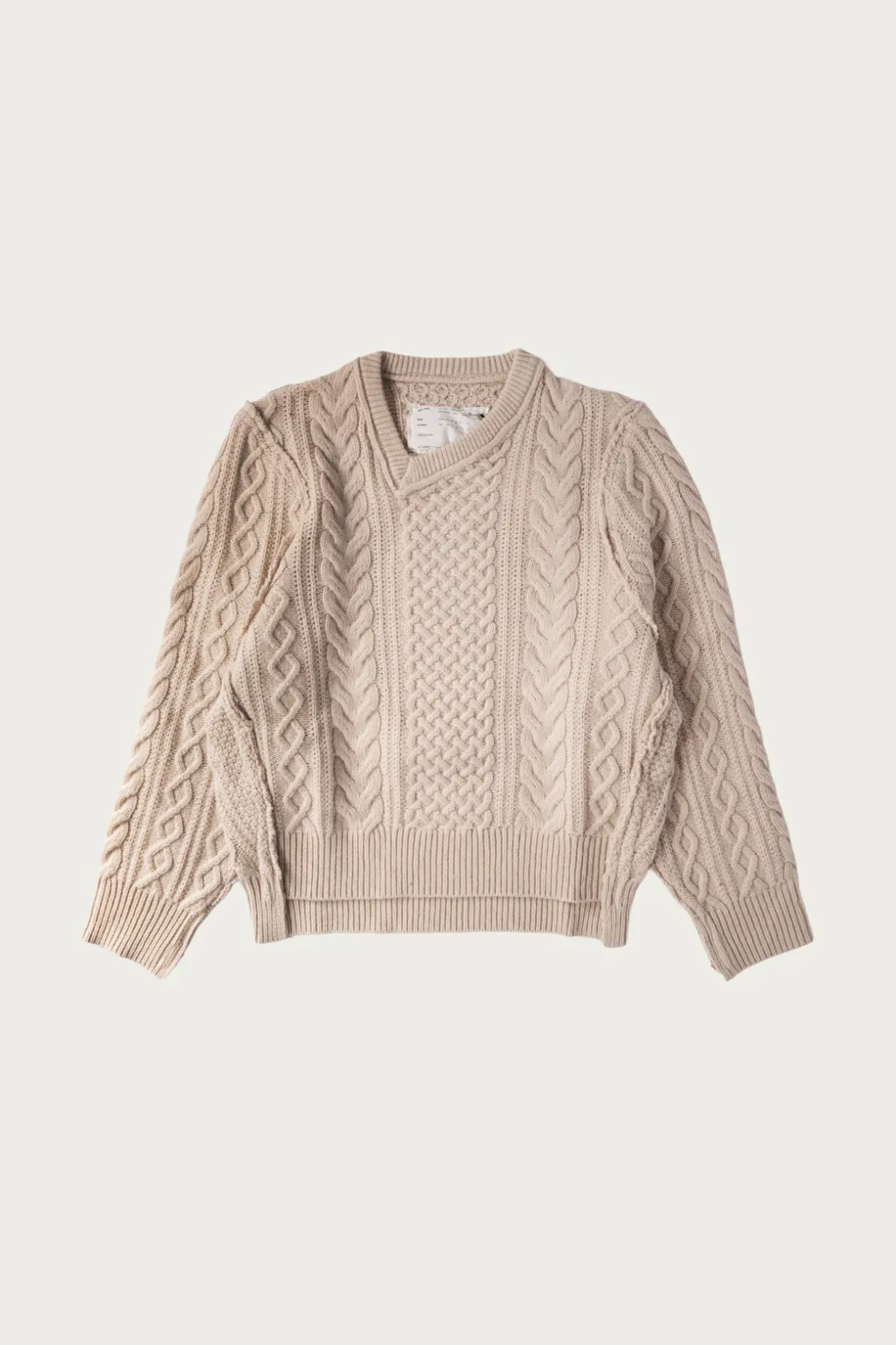 Sweaters<Camiel Fortgens Frankenstein Cable Knit - Natural Off-White