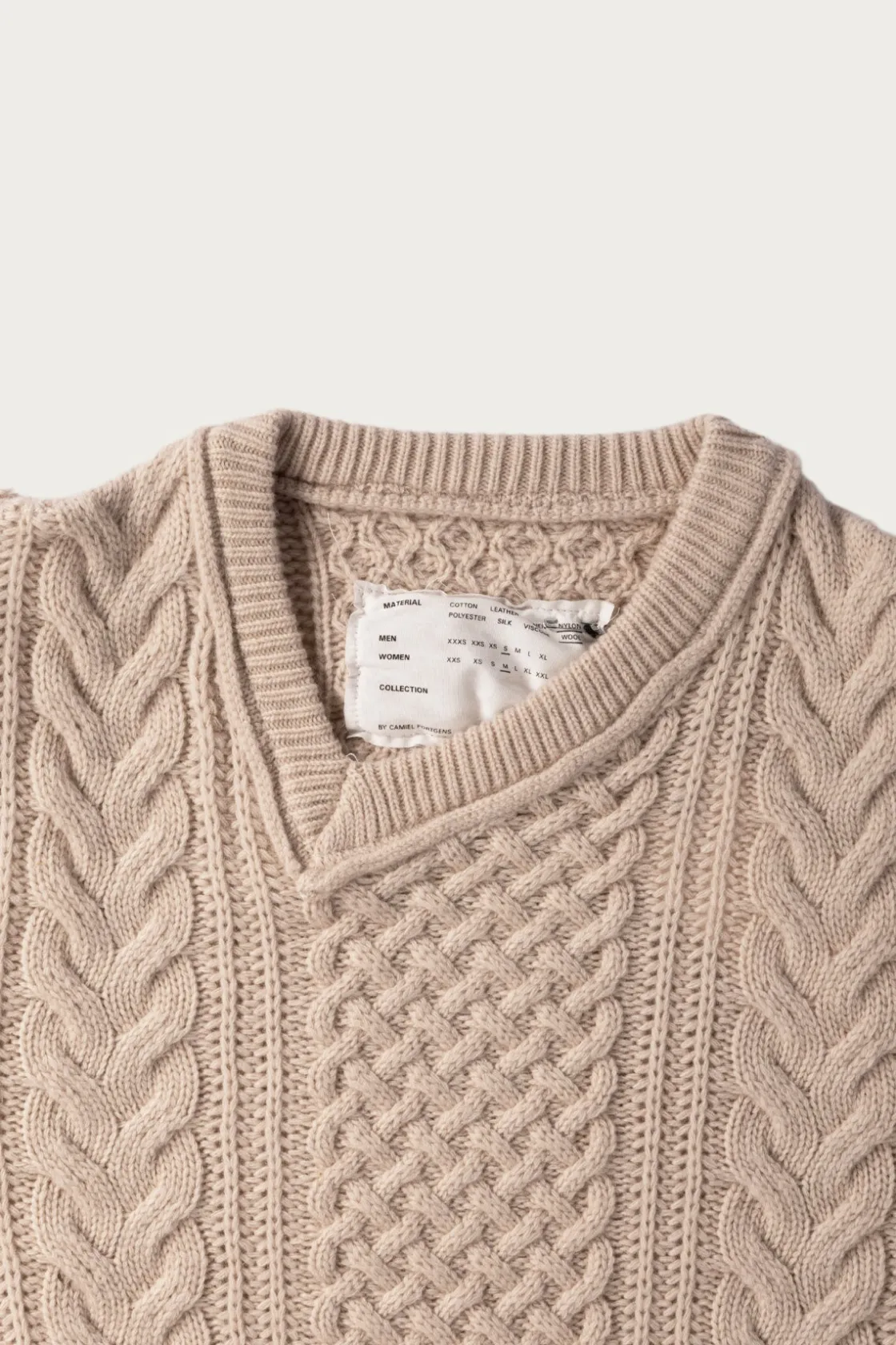 Sweaters<Camiel Fortgens Frankenstein Cable Knit - Natural Off-White